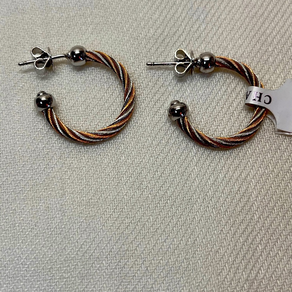 NWT Charriol Celtic Hoop Earrings